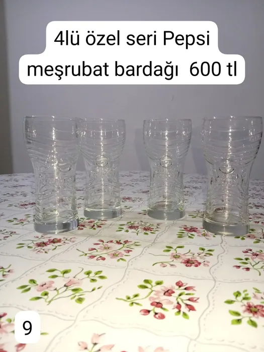 4’lü Özel Seri Pepsi Meşrubat Bardağı Seti – Koleksiyonluk