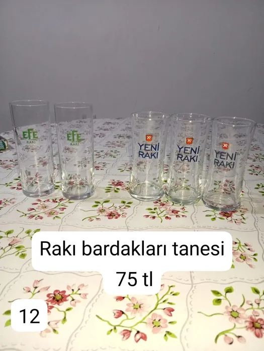 Çeşitli Rakı Bardakları