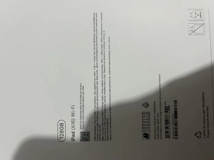 iPad A16 sıfır 